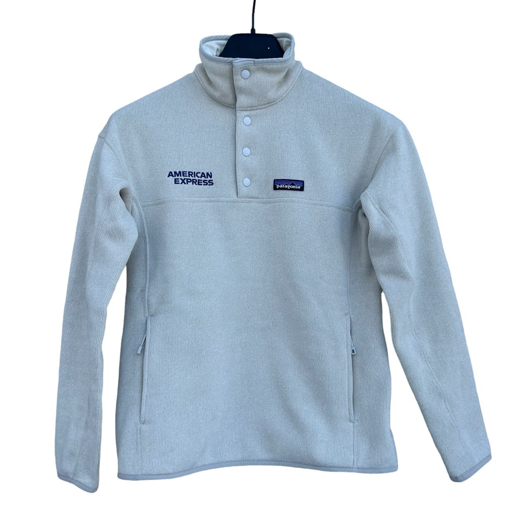 Patagonia Women Half Snap-T Pullover Better Sweater Fleece Cream Tan - Small